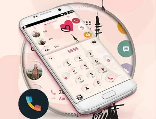 Theme Dialer Glass Paris android App screenshot 0