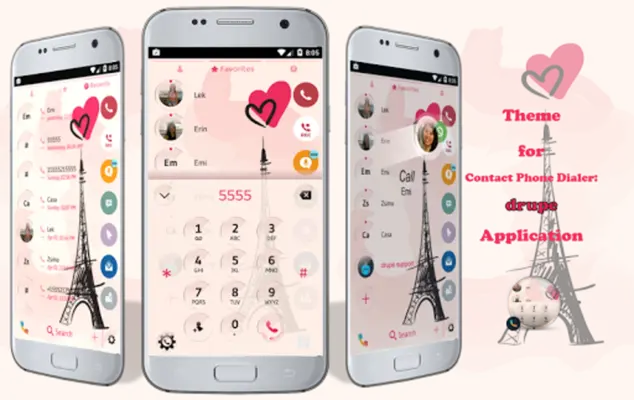 Theme Dialer Glass Paris android App screenshot 6